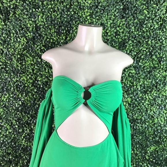 Kelly green strapless maxi dress - Picture 2 of 6